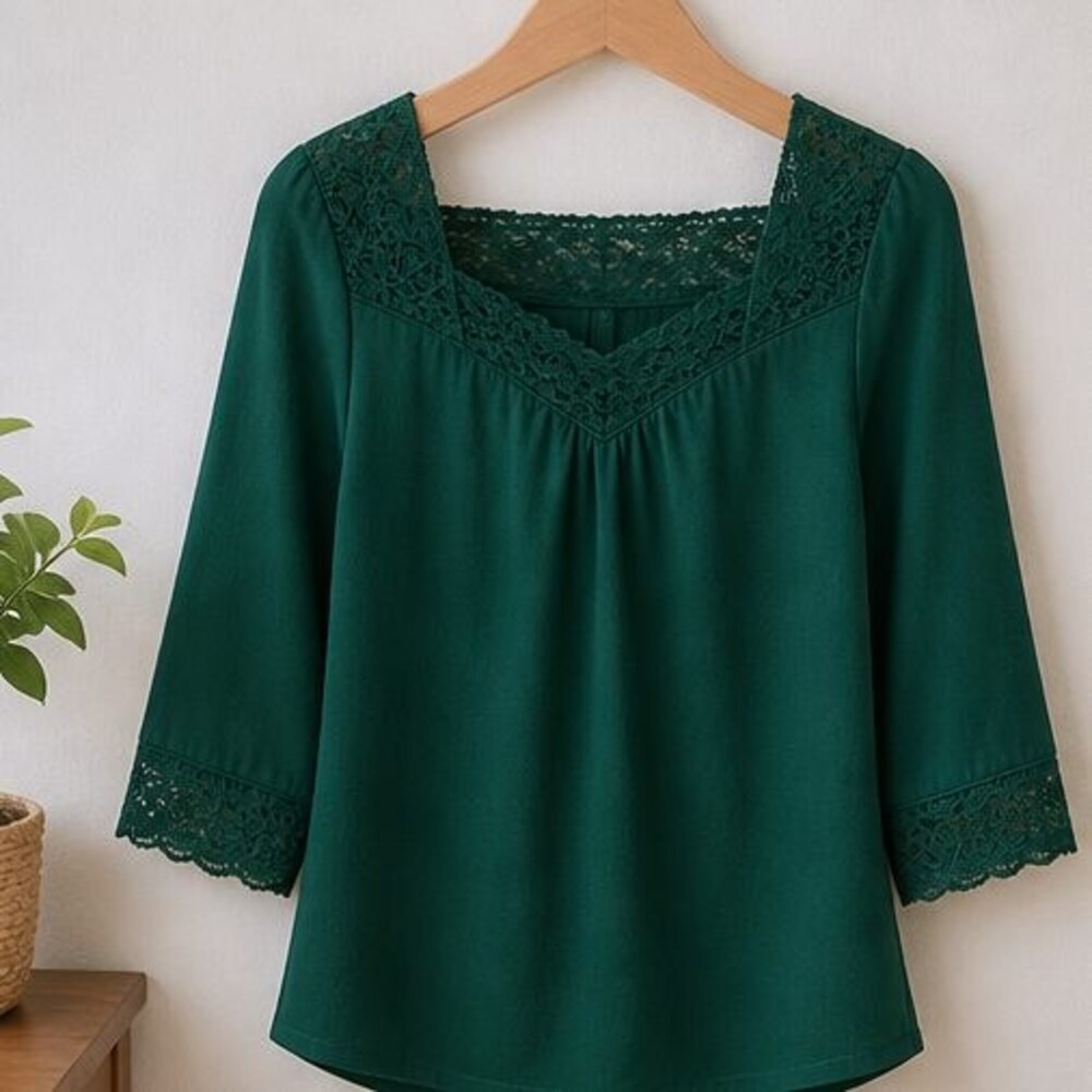 Emerald Puff Sleeve Top